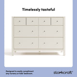 Horizon frosted oat 6 drawer dresser style callout