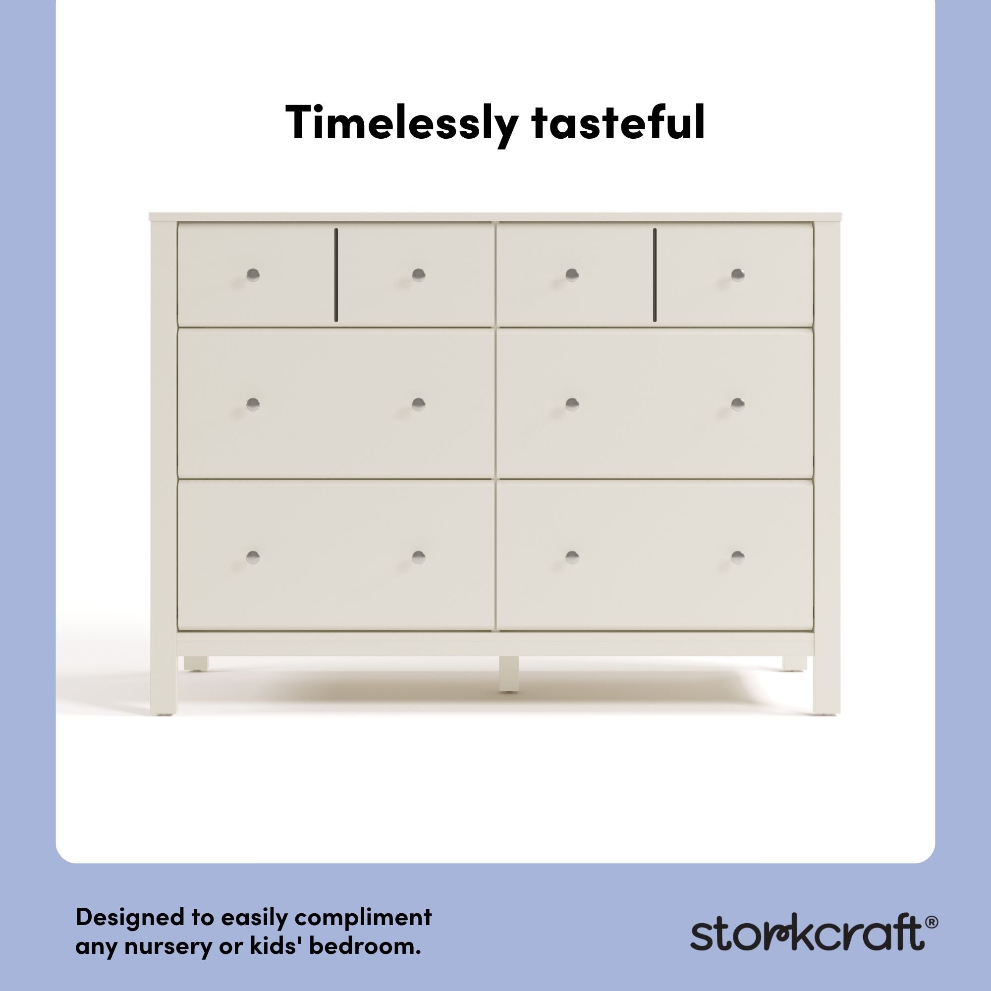 Horizon frosted oat 6 drawer dresser style callout