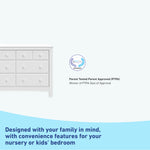 benton 6 drawer white dresser certifications callout