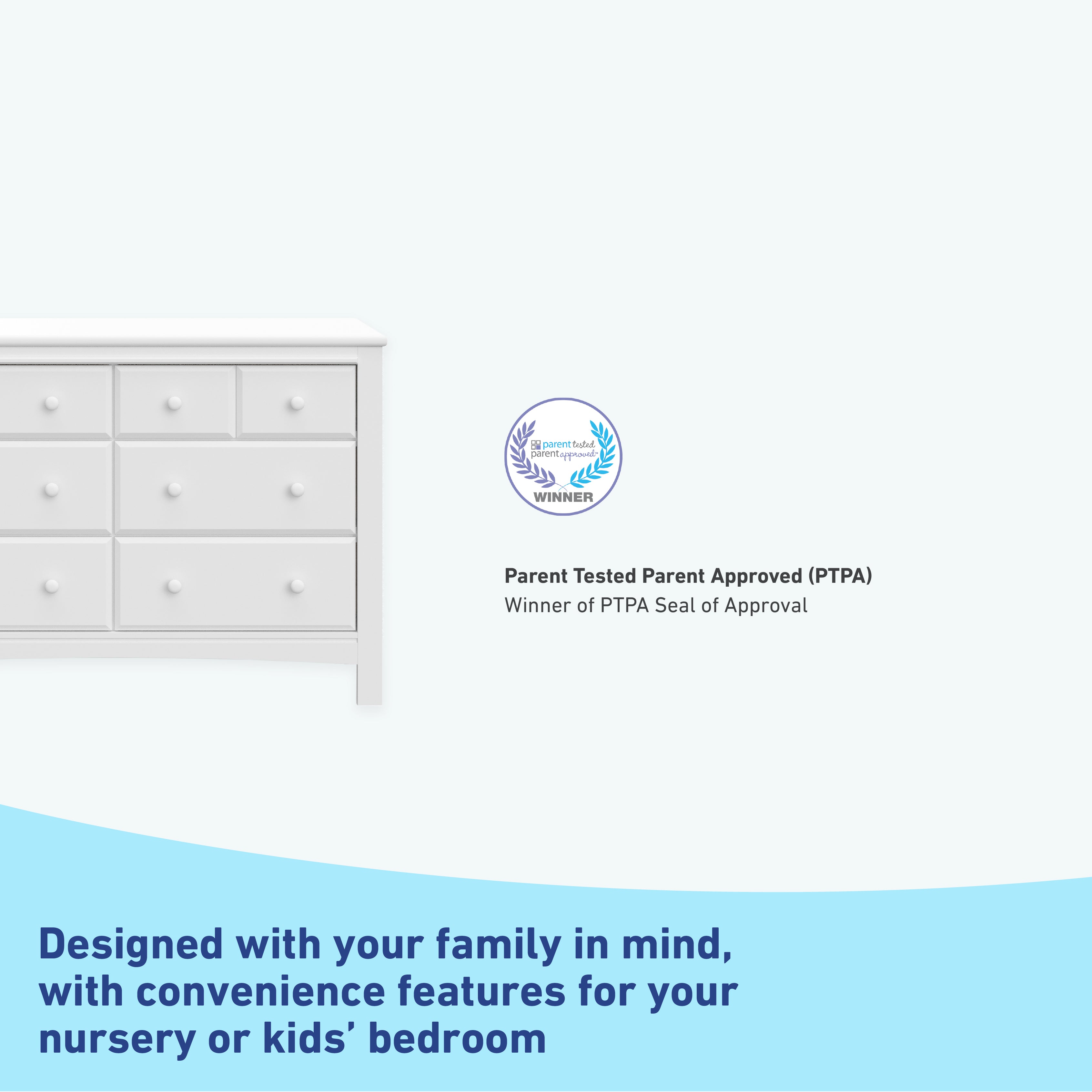 benton 6 drawer white dresser certifications callout