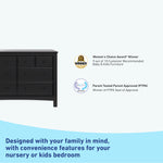 benton 6 drawer black dresser certifications callout