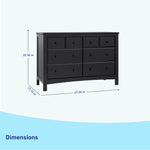 benton 6 drawer black dresser dimensions callout