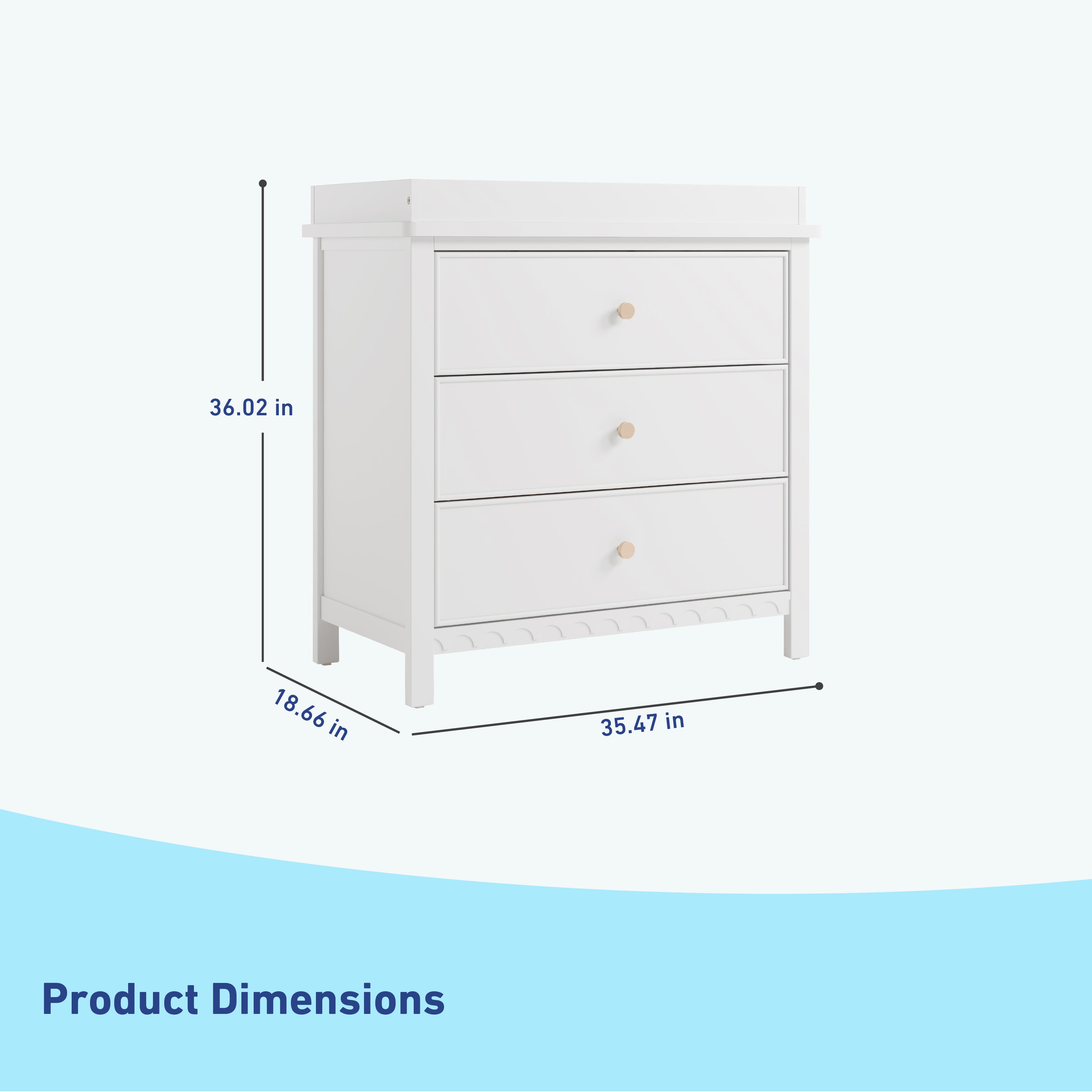 Graco® Sasha™ 3 Drawer Chest with Changing Topper.