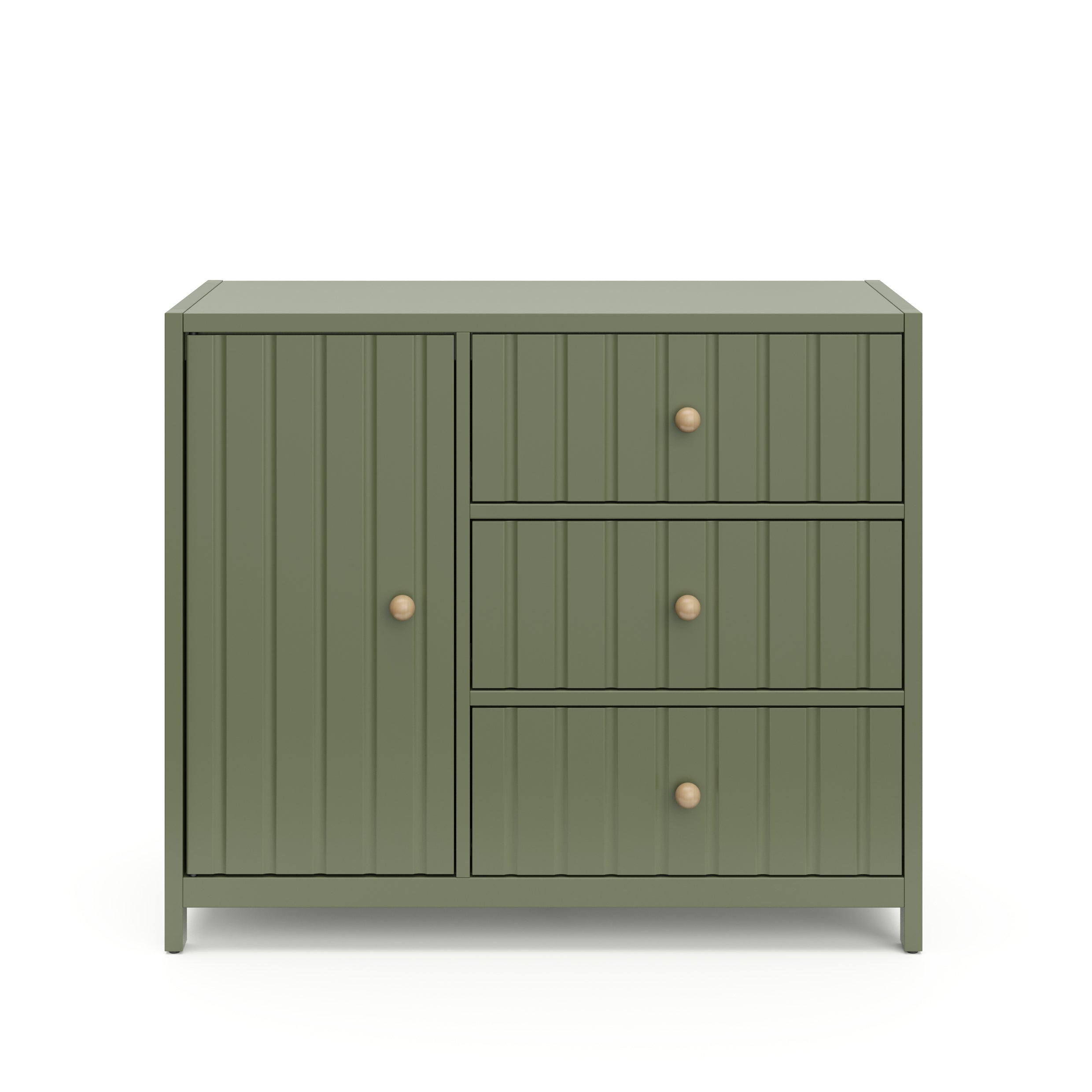 Graco® Teddi® 3 Drawer Combo Dresser with Customizable Knobs.
