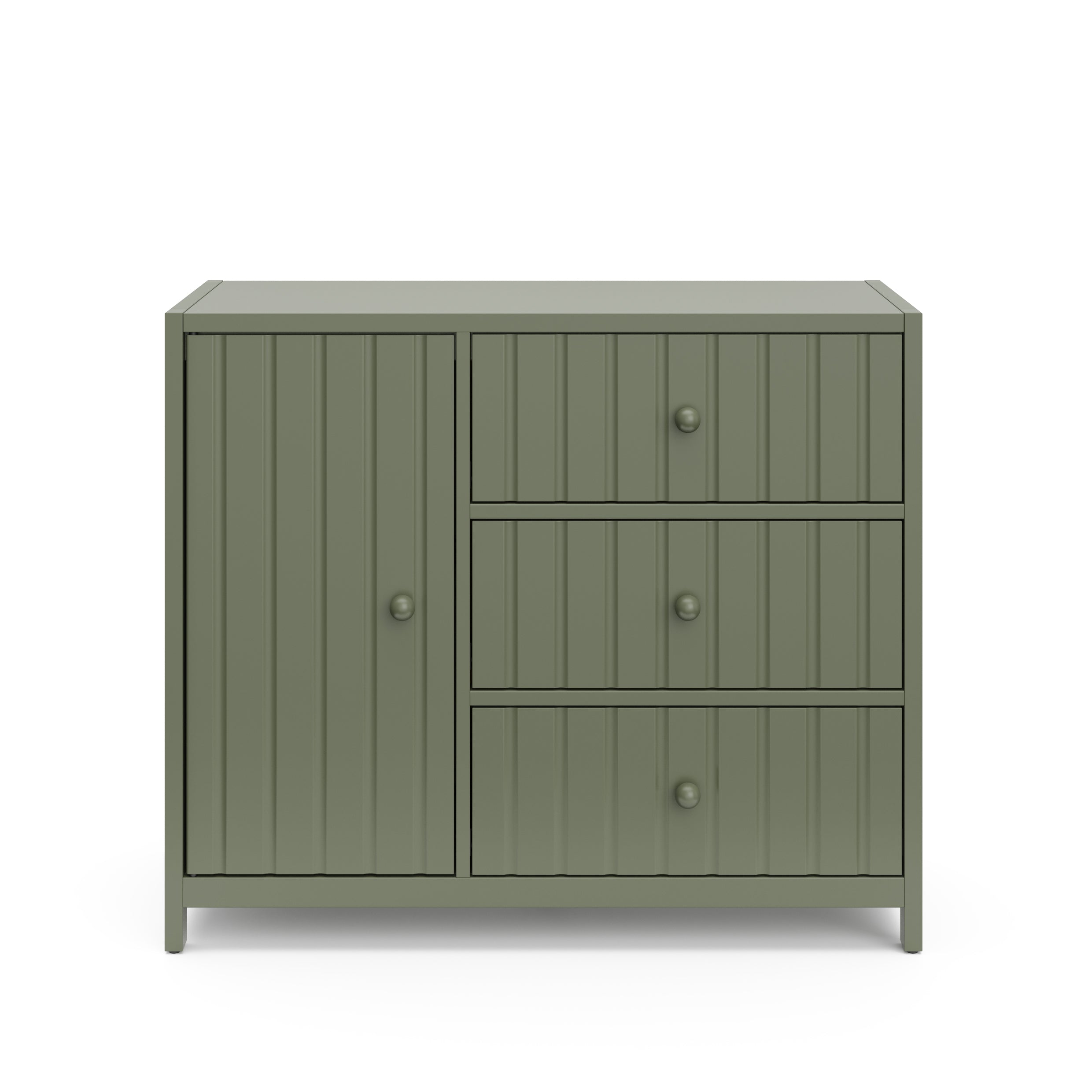 Graco® Teddi® 3 Drawer Combo Dresser with Customizable Knobs.