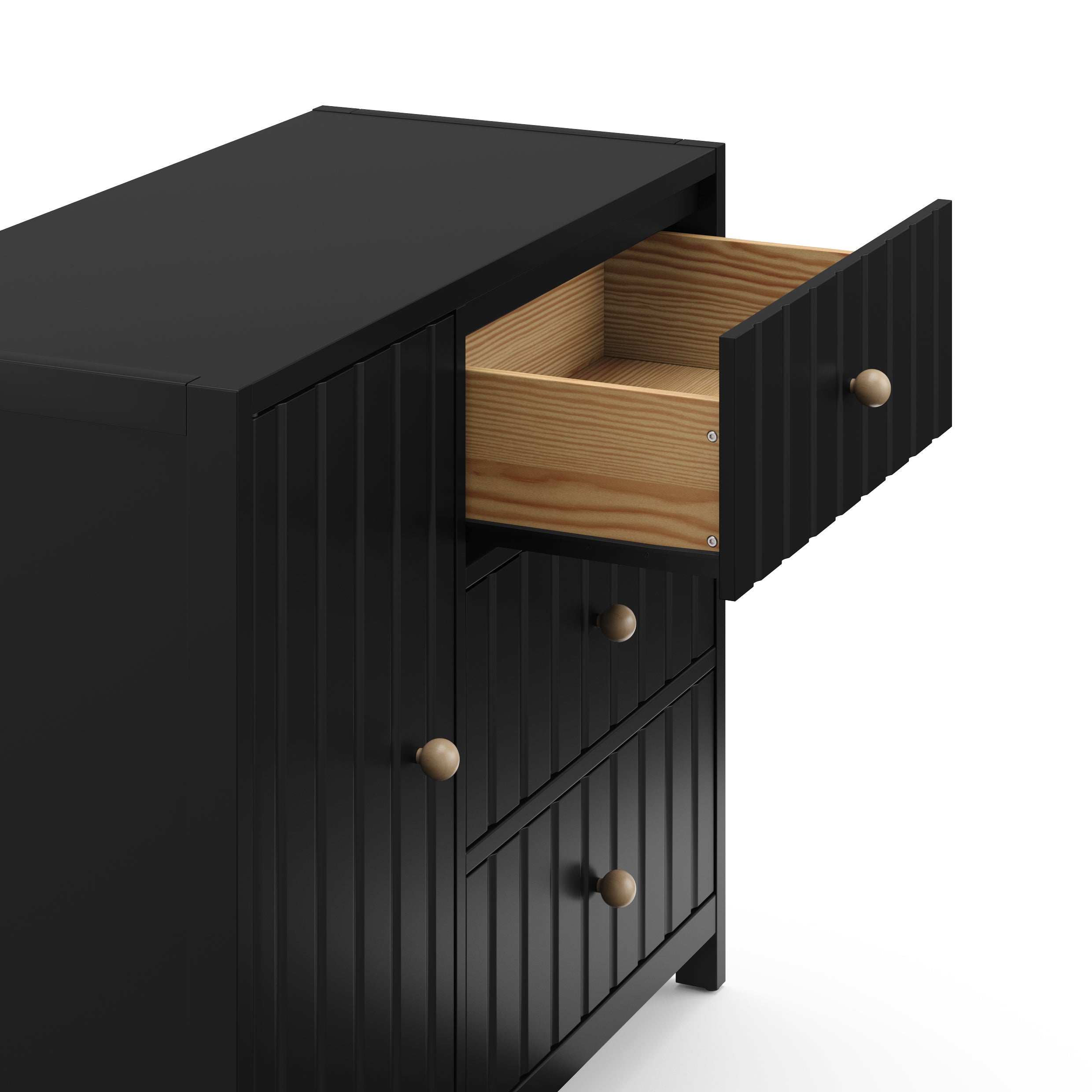 Graco® Teddi® 3 Drawer Combo Dresser with Customizable Knobs.