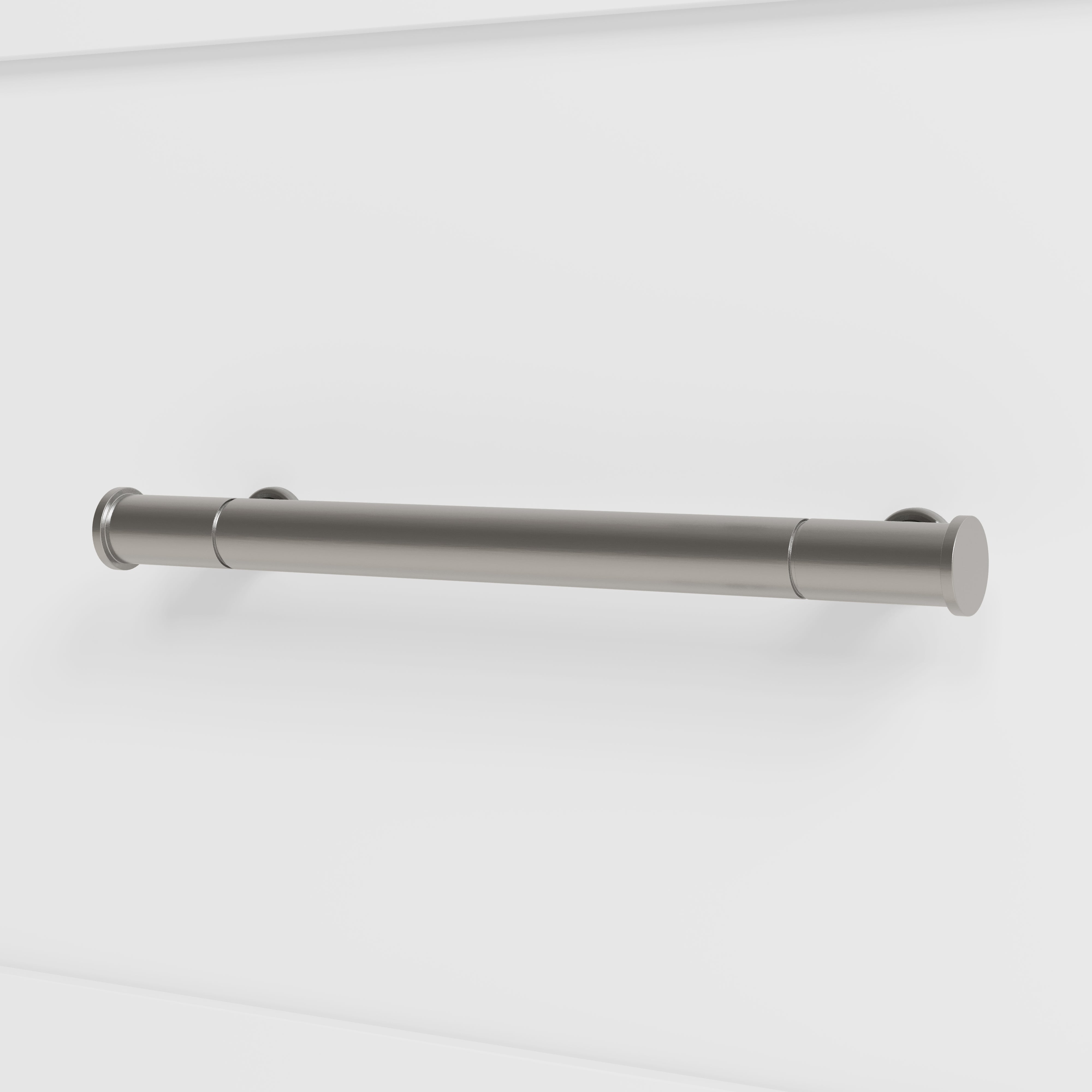 classic white 6 drawer dresser close up of handle