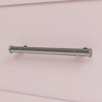 classic blush 6 drawer dresser close up of handle