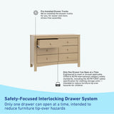noah 6 drawer driftwood dresser interlocking drawer callout