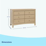 noah 6 drawer driftwood dresser dimensions callout