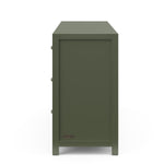 teddi 6 drawer olive dresser side view