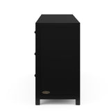 teddi 6 drawer black dresser side view
