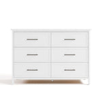 classic white 6 drawer dresser front view