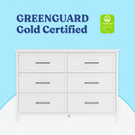 Classic white 6 drawer dresser GGG certified callout