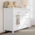 classic white 6 drawer dresser in nursery