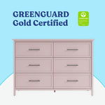 Classic blush 6 drawer dresser GGG certified callout