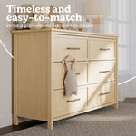 Classic driftwood 6 drawer dresser callout