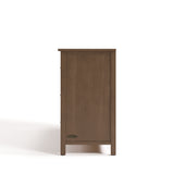 classic hazelnut 6 drawer dresser side view