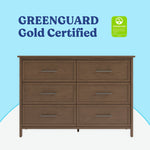 Classic hazelnut 6 drawer dresser GGG certified callout