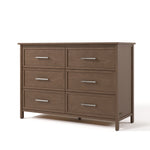 classic hazelnut 6 drawer dresser angle view
