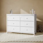 Olivia white 6 drawer dresser in nursery