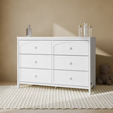 Olivia white 6 drawer dresser in nursery