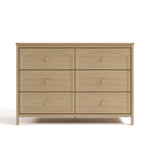 Olivia driftwood 6 drawer dresser front view