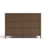 Olivia hazelnut 6 drawer dresser front view