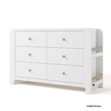 Read-with-me white with driftwood 6 drawer dresser with 2025 Graco copyright on bottom right