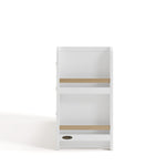 Side view of Read-with-Me 6 drawer dresser in white with driftwood