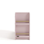 Side view of Read-with-Me 6 drawer dresser in blush with driftwood