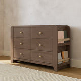 Read-with-Me 6 drawer dresser in hazelnut with driftwood in nursery