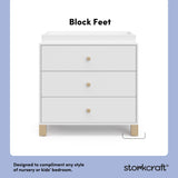 California white with driftwood 3 drawer chest with changing topper style callout