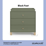 California olive with driftwood 3 drawer chest with changing topper style callout