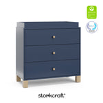 California midnight blue with driftwood 3 drawer chest with GGG and PTPA logos on top right