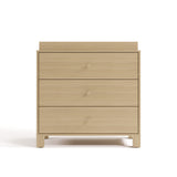 California driftwood 3 drawer chest with changing topper front view