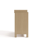 California driftwood 3 drawer chest with changing topper side view