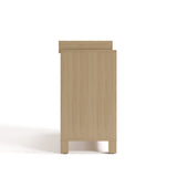 California driftwood 3 drawer chest with changing topper side view