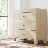California driftwood 3 drawer chest with changing topper in nursery