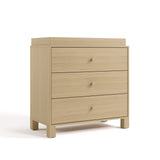 California driftwood 3 drawer chest with changing topper angle view