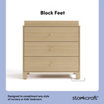 California driftwood 3 drawer chest with changing topper style callout