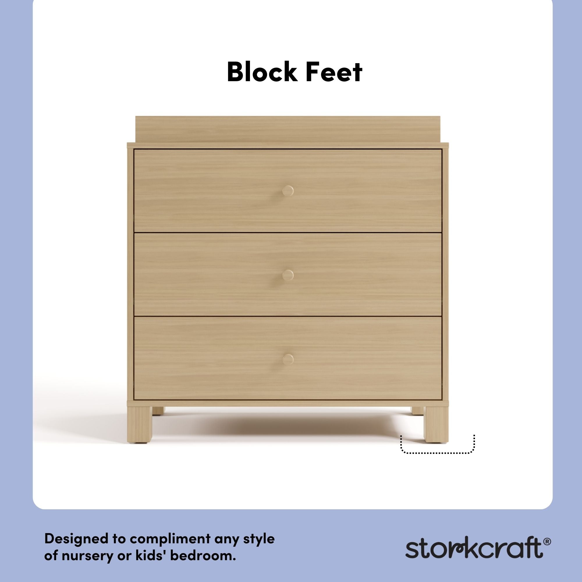 California driftwood 3 drawer chest with changing topper style callout