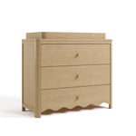 Casablanca driftwood 3 drawer chest with topper angle view