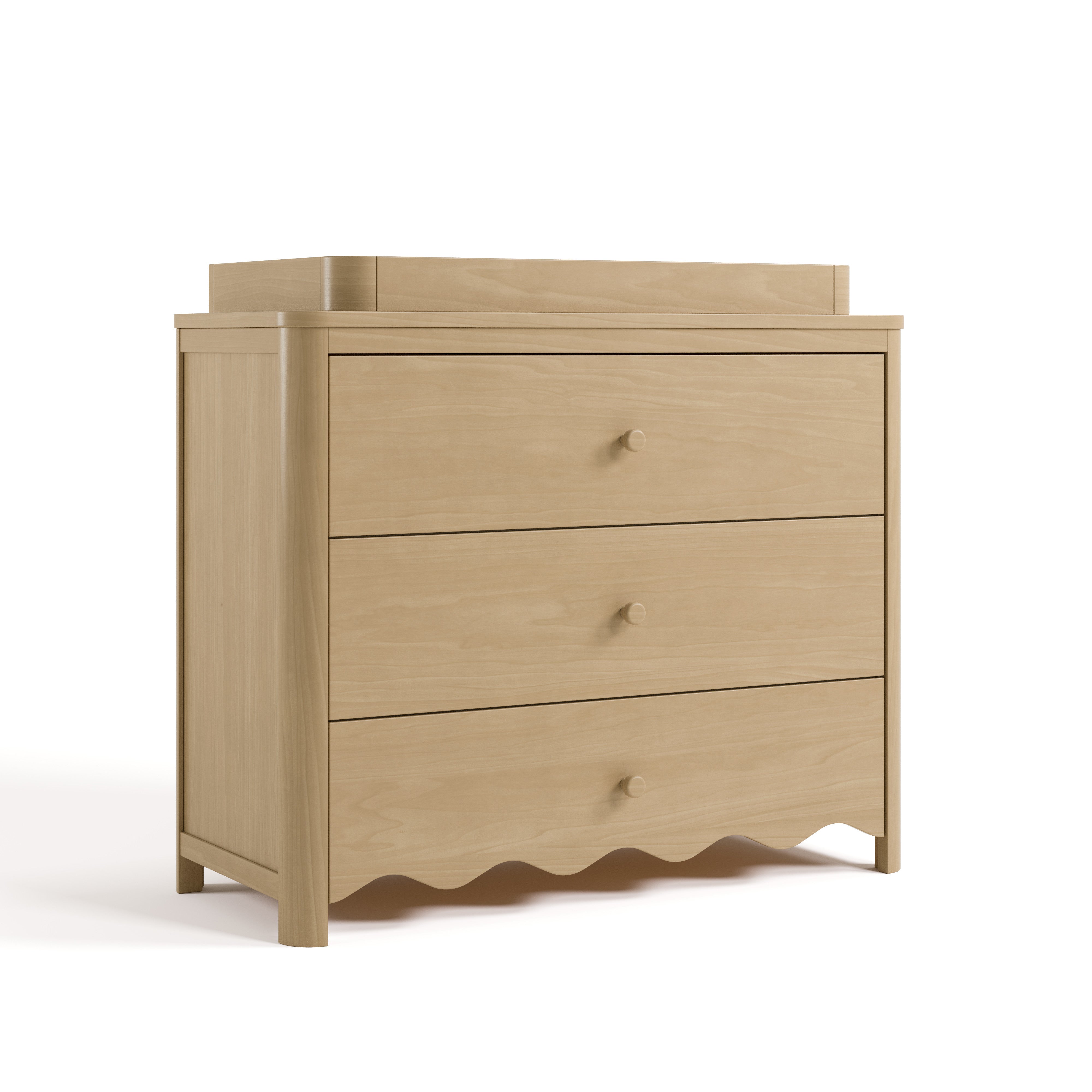Casablanca driftwood 3 drawer chest with topper angle view