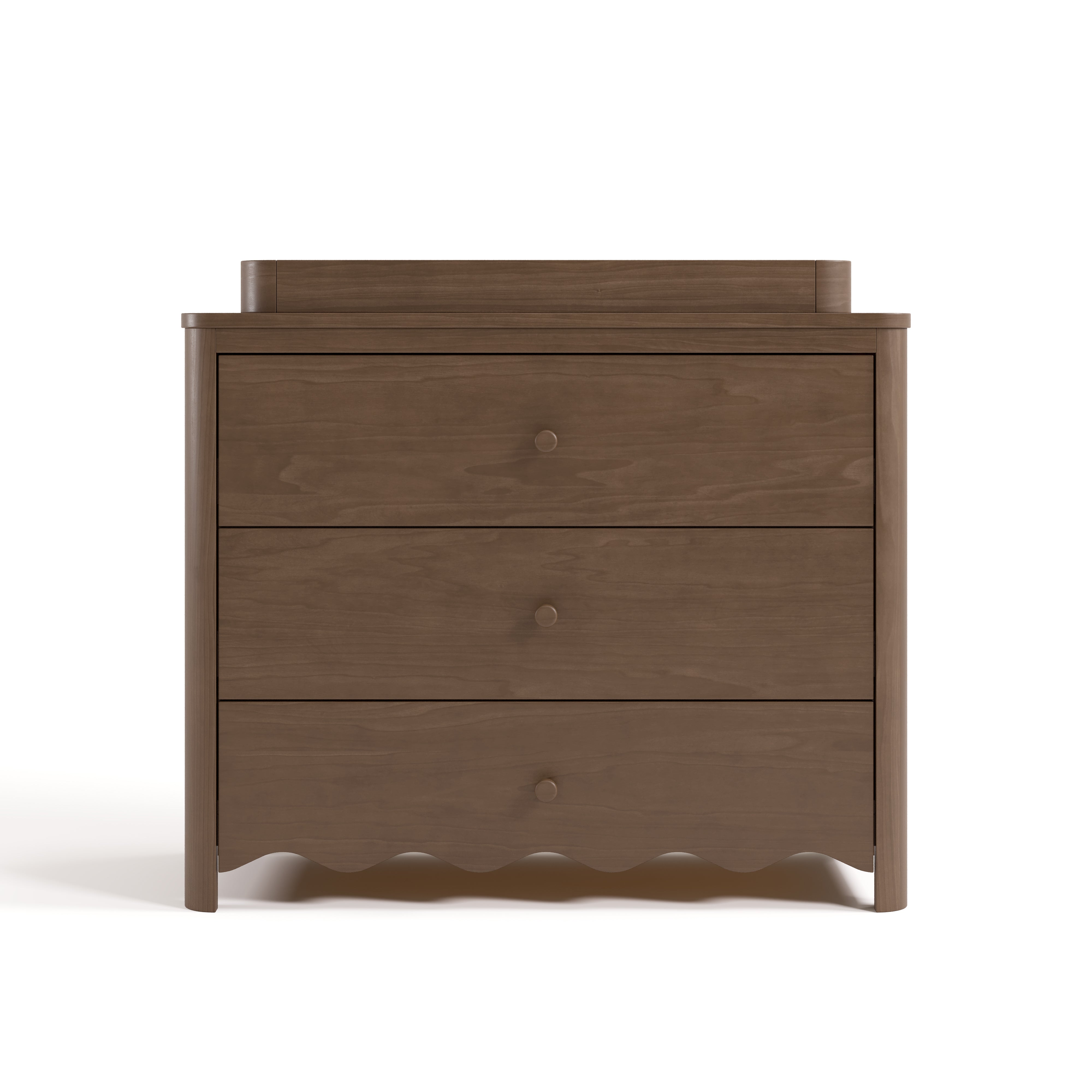Casablanca hazelnut 3 drawer chest with topper front view