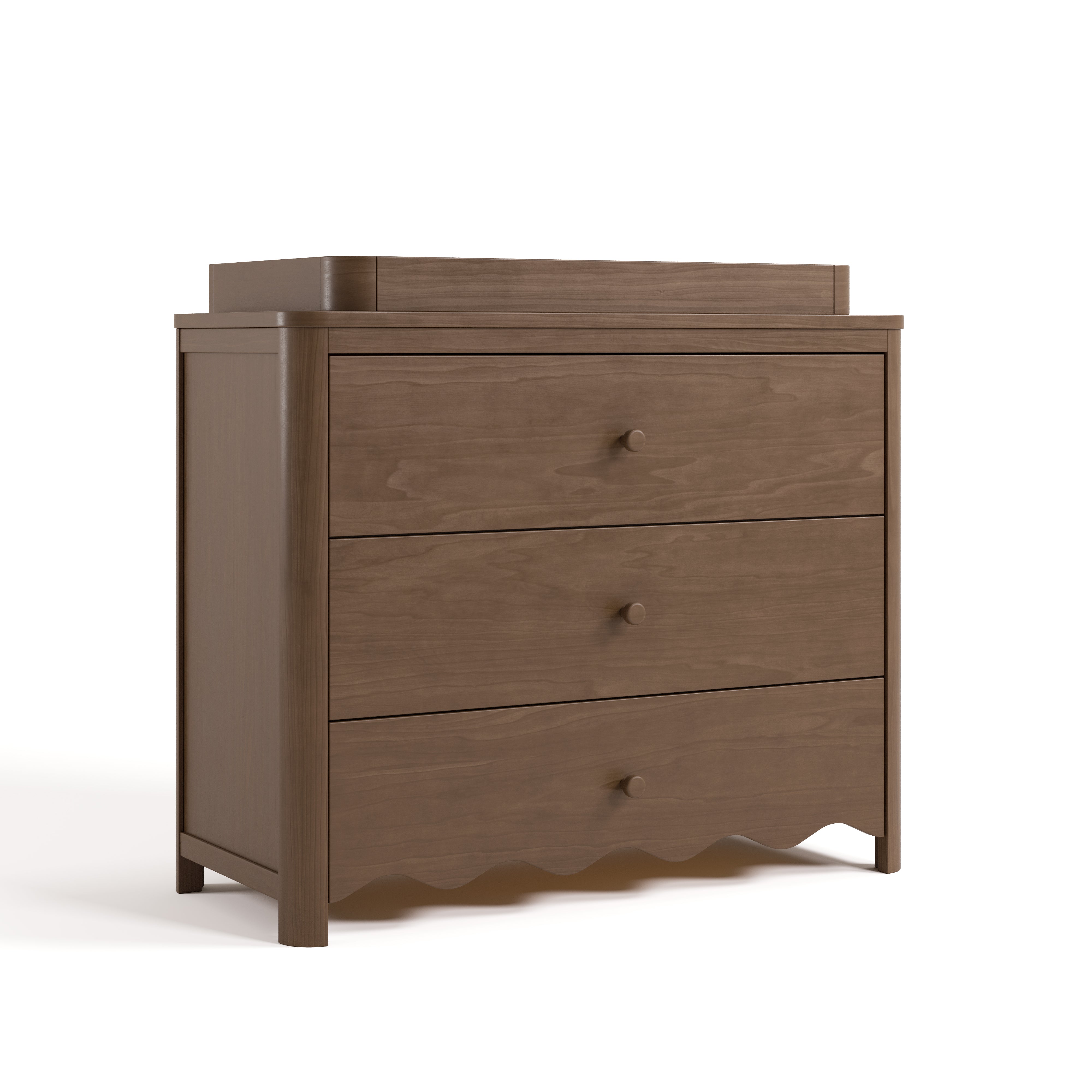 Casablanca hazelnut 3 drawer chest with topper angle view