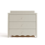 Casablanca frosted oat 3 drawer chest with topper front view