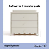 Casablanca frosted oat 3 drawer chest with topper style callout