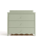 Casablanca sage 3 drawer chest with topper front view