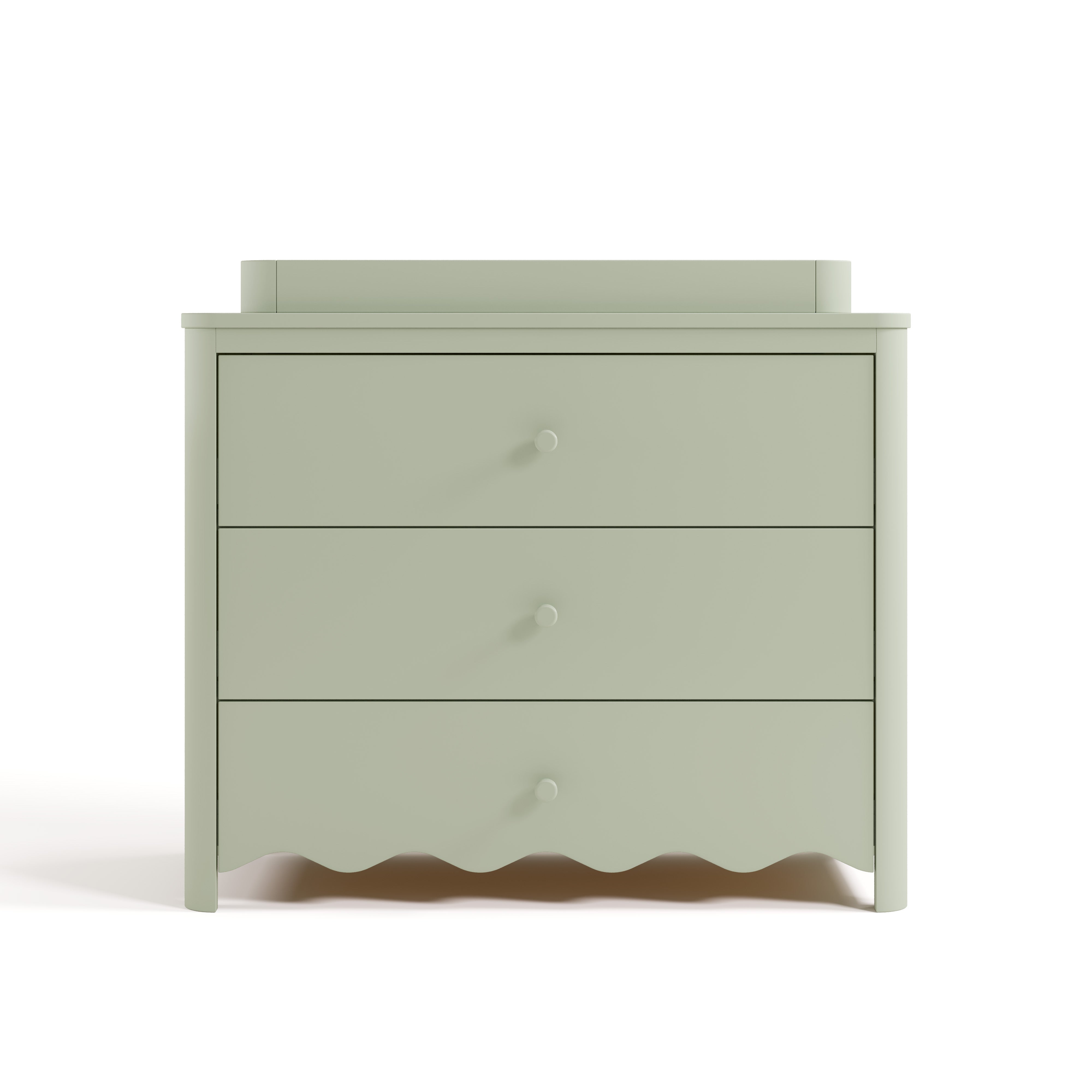 Casablanca sage 3 drawer chest with topper front view